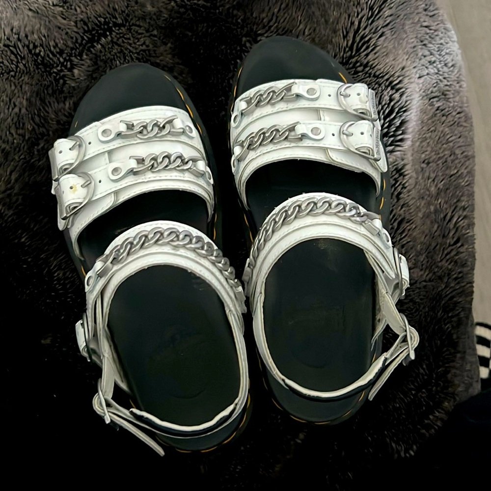 Doc marten white platform sandals